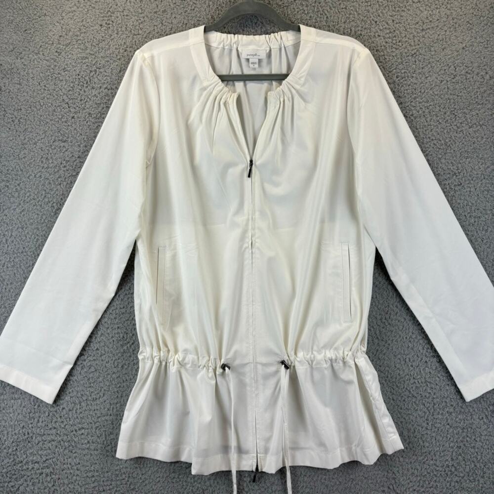 J Jill Pure Jill Fit Top Medium Casual Lighweight Jacket Full Zip Pockets Womens